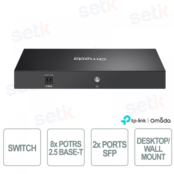 ES210X-M2 Switch Multi-Gigabit 8 Porte 2.5G con 2 Slot SFP+ 10G, Gestione Cloud SDN e VLAN - Omada