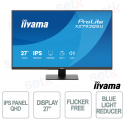 X2793QSU-B1 27" QHD IPS 75Hz, USB Hub, HDMI DisplayPort, Flicker Free, Blue Light, integrated speakers - iiyama