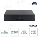 copy of Enregistreur réseau IP NVR 16 canaux Onvif 32MP AI 512Mbps 2U 8HDD WizSense - Dahua