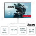GB2771HSU-W1 Téléviseur 27" Full HD IPS 165 Hz, MPRT 0,4 ms, FreeSync Premium avec hub USB et design blanc - iiyama