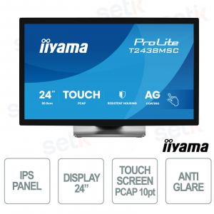T2438MSC-B2 24" Full HD IPS PCAP 10 Touch HDMI DisplayPort USB - iiyama