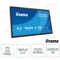 TW2223AS-B3P 21,5" Full HD IPS Android PoE NFC RFID Wi-Fi LAN VESA per Digital Signage e Retail - iiyama