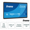 TW2423AS-B3P 24" Full HD IPS Android PoE NFC RFID Wi-Fi LAN VESA for Digital Signage and Retail - iiyama