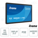 S2225AS-B1P 21,5" Full HD IPS Android PoE Wi-Fi LAN iiSignage² per Digital Signage e Retail - iiyama