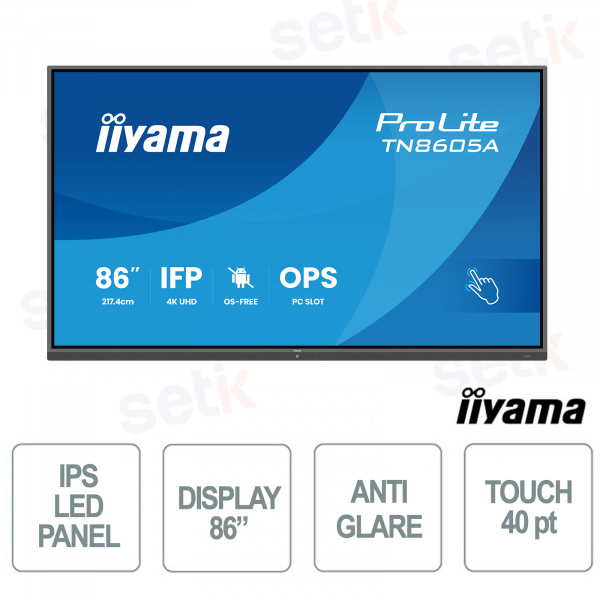 Écran TW2223AS-B3P 21,5" Full HD IPS Android PoE NFC RFID Wi-Fi LAN VESA pour affichage dynamique et commerce de détail - iiyama