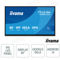 TE8613A-B2AG Téléviseur 86" 4K UHD, Google EDLA, Android 14, tactile 40 points, WiFi 6E pour l'école et le travail - iiyama