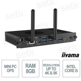 OPC51204BC-1 Intel Core i5 12th Gen, Windows 11 IoT, WiFi 6, SSD 256GB, per Display Interattivi e Digital Signage - iiyama
