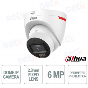 Caméra IP Dahua WizSense 2,8 mm 6 MP avec IA, WizColor, IP67 et vision nocturne couleur