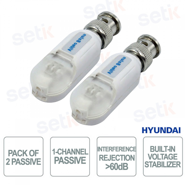 Émetteur passif Hyundai HDCVI HDTVI AHD sur paire torsadée 300 m, sans alimentation, anti-interférences