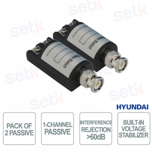 Hyundai HDCVI HDTVI AHD Passive Video Transmitters over Twisted Pair 300m, Power-Free, Anti-Interference