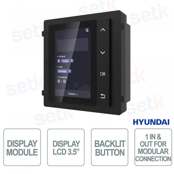 NEXTGEN Video Intercom Module with 3.5" LCD Display, IP65, Keypad and PIN Access - Hyundai
