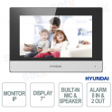 Hyundai 7" Touch Screen WiFi 2-Wire IP Video Intercom Monitor with Alarms, Relays, and Remote Control