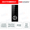 Terminale Controllo Accessi Face Recognition PIN Card WiFi PoE IP65 Audio Bidirezionale - Hikvision