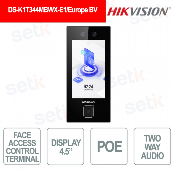 Hikvision IP65 Face Recognition WiFi PoE Audio Intercom Access Control Terminal
