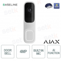 Ajax DoorBell Bianco – Videocitofono Smart con AI, PIR e Telecamera HDR
