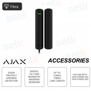 Ajax Superior DoorProtect G3 Fibre Black – Grade 3 Opening Sensor with Shock and Anti-masking