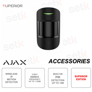 Ajax Superior MotionProtect Jeweler Black – Professional Wireless PIR Sensor