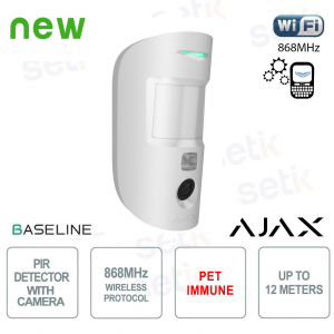 Ajax Rivelatore di Movimento PIR con Fotocamera Pet Immune 868MHz
