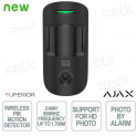 Ajax Superior MotionCam HD (PhOD) Jeweller Nero – Rilevatore PIR Wireless con Foto HD, PhOD e Portata 1.700 m