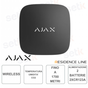 AJAX-Rilevatore wireless di temperatura, umidità e CO2