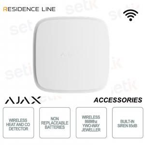 Ajax FireProtect 2 AC White – Jeweler Heat and Carbon Monoxide Detector