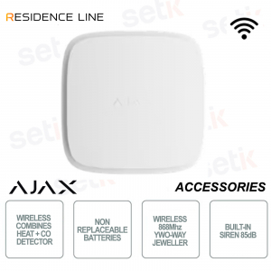 Détecteur de fumée et de chaleur Ajax FireProtect 2 AC Blanc – Réseau Jeweler