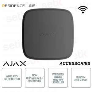 Ajax FireProtect 2 AC Black – Jeweler CO Carbon Monoxide Detector