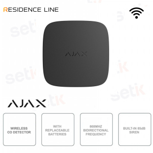 Détecteur de monoxyde de carbone sans fil Ajax FireProtect 2 RB Noir – Bijoutier