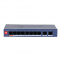 Cloud Managed PoE Switch 10 Gigabit Ports 60W Hi-PoE VLAN STP 250m Remote Management - Dahua