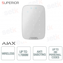 Clavier RFID sans fil Superior KeyPad Plus Jeweler White avec sécurité DESFire et protection anti-effraction - Ajax