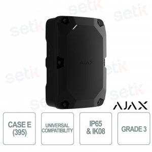 Boîtier Ajax E 395 Noir : Boîtier hub IP65 avec batterie interne de grade 3