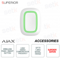 Ajax Superior Button Jeweller Pulsante antipanico / Smart - Wireless 868Mhz - Colore Bianco - Ajax