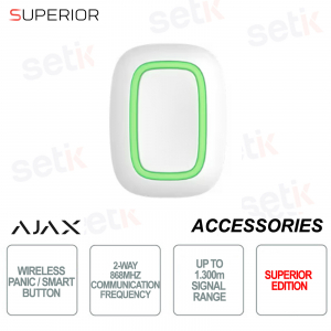 Ajax Superior Button Jeweller Panic Button / Smart - Wireless 868Mhz - White Color - Ajax