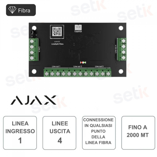 Superior LineSplit Fiber - Module AJAX pour diviser une ligne de fibre optique en quatre lignes