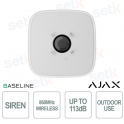 Ajax StreetSiren DoubleDeck Jeweller White Wireless Outdoor and Indoor Siren with 113 dB Alarm and Anti-Sabotage Protection