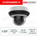 PTZ camera 4MP Acusense IR 20m 4x Zoom 2.8-12mm Lens IP66 IK10 AI Deep Learning - Hikvision