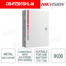 AX Hybrid Pro Security Metal Enclosure with 12V Tamper Battery Housing and Steel Frame - Hikvision