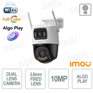 Imou Cruiser Dual 2 10MP WiFi Camera with Dual Lens, AI Algo Ply, Blue Red Lights and Smart Night Vision