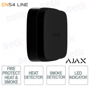 copy of Détecteur de chaleur sans fil Ajax EN54 FireProtect (Heat) Jeweller Noir