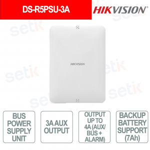 3A Bus Power Supply with Battery Backup and Siren Output for Professional Security Systems - Hikvision