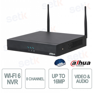NVR WiFi 6 8 Canali 16MP SMD Plus AI Wireless con Smart H.265+ e Perimeter Protection - Dahua