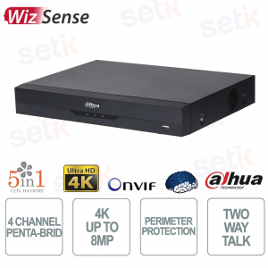 Enregistreur numérique 4K penta-pont Dahua WizSense AI à 4 canaux avec AcuPick et reconnaissance faciale