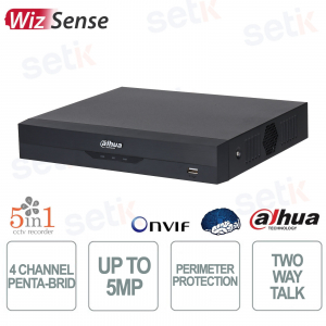 DVR 4 Canali 5MP WizSense AI Penta-brid con AcuPick e Face Recognition - Dahua