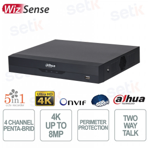 DVR 4K WizSense AI 4 Canali Penta-brid con AcuPick e Face Recognition - Dahua