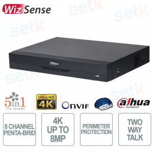 Dahua WizSense AI 8-Channel Penta-Brid 4K DVR with AcuPick and Face Recognition