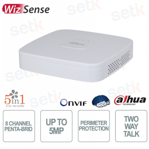 Enregistreur vidéo numérique Dahua WizSense AI Penta-brid 8 canaux 5MP avec AcuPick et reconnaissance faciale