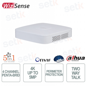 XVR5104C-4KL-I3/T 4-Channel 4K WizSense AI Penta-brid DVR with AcuPick and Face Recognition - Dahua