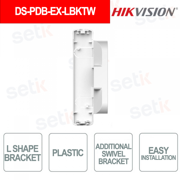 DS-PDB-EX-LBKTW Staffa a L per Sensori Tenda Esterni Compatta e Facile Installazione - Hikvision