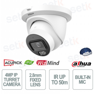 WizMind AI 4MP Eyeball Camera with Smart Dual Light and AcuPick IP67 Professional Camera - Dahua