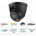 Dahua 4MP WizSense AI Varifocal 2.7-13.5mm Smart Dual Light IP67 Camera Built-in Microphone Black